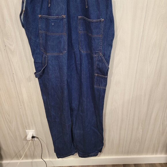 Vintage Roundy Ridge Bib Denim Blue Jean Carpenter Overalls Size 40 - Picture 6 of 8
